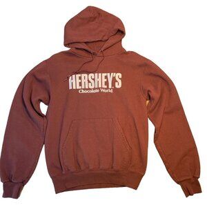 Hersheys Vintage Y2K Hoodie Chocolate World Sweatshirt Brown Adult Small
